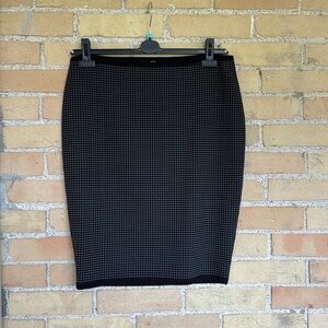 Bailey 44 Elegant Black and Gray Pencil Skirt